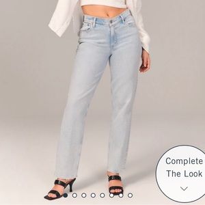 Abercrombie Women’s Curve Love 90’s Low Rise Straight Jeans